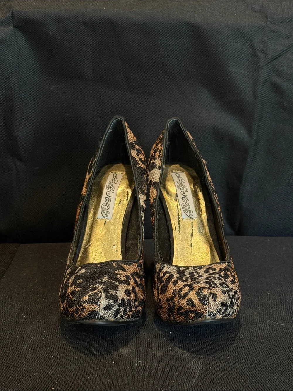 naughty monkey Leopard Print High Heel Pumps in Black and Brown